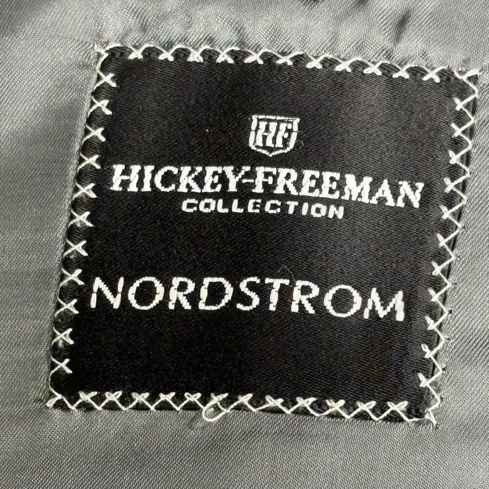Vintage Hickey Freeman Boardroom Blazer Mens 46 Long Brown Wool Made in USA